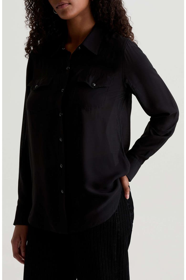 Melia Western Shirt, Alternate, color, SUPER BLACK