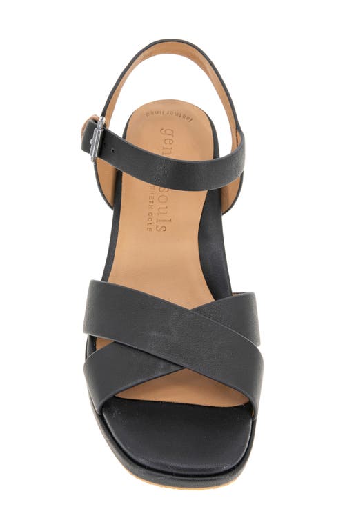 Shop Gentle Souls By Kenneth Cole Gentle Souls Rimini Ankle Strap Platform Sandal In Black Leather