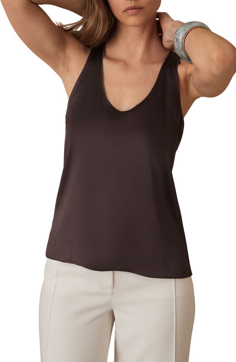 Reiss Jet Racerback Tank, Main, color, Mauve