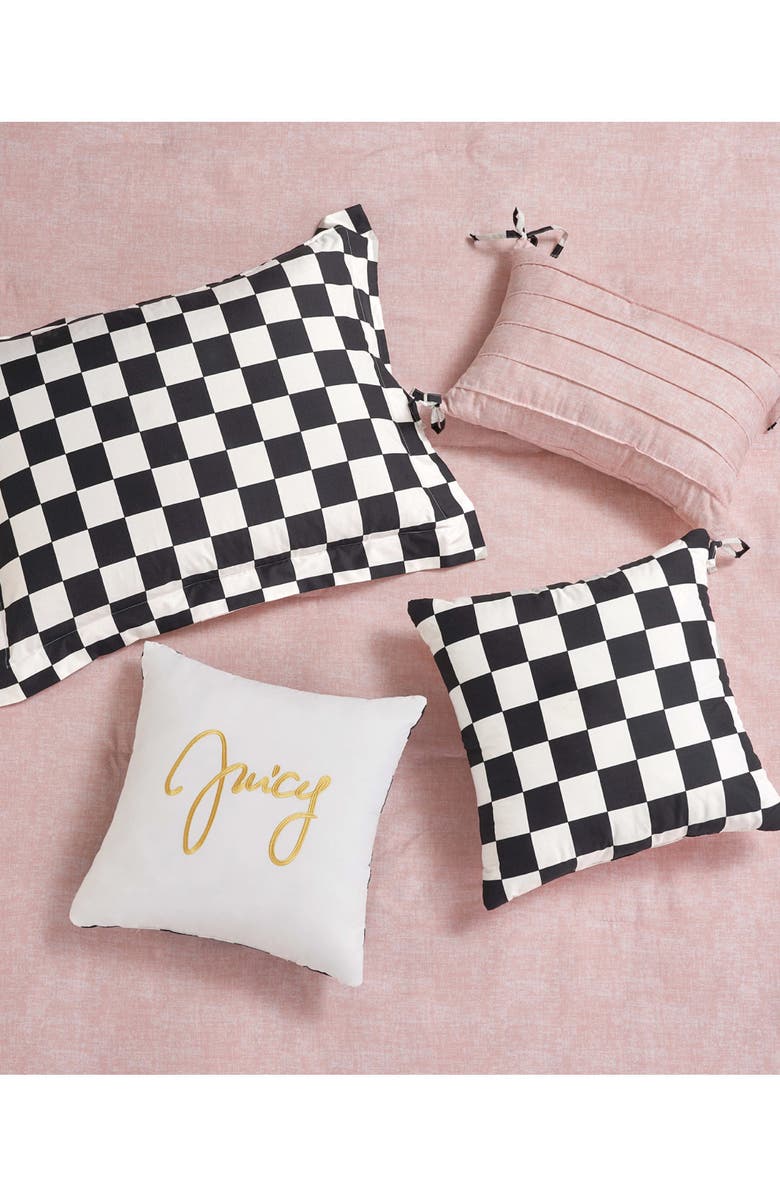 Juicy Couture Checkerboard Reversible Comforter & Sham Set, Alternate, color,