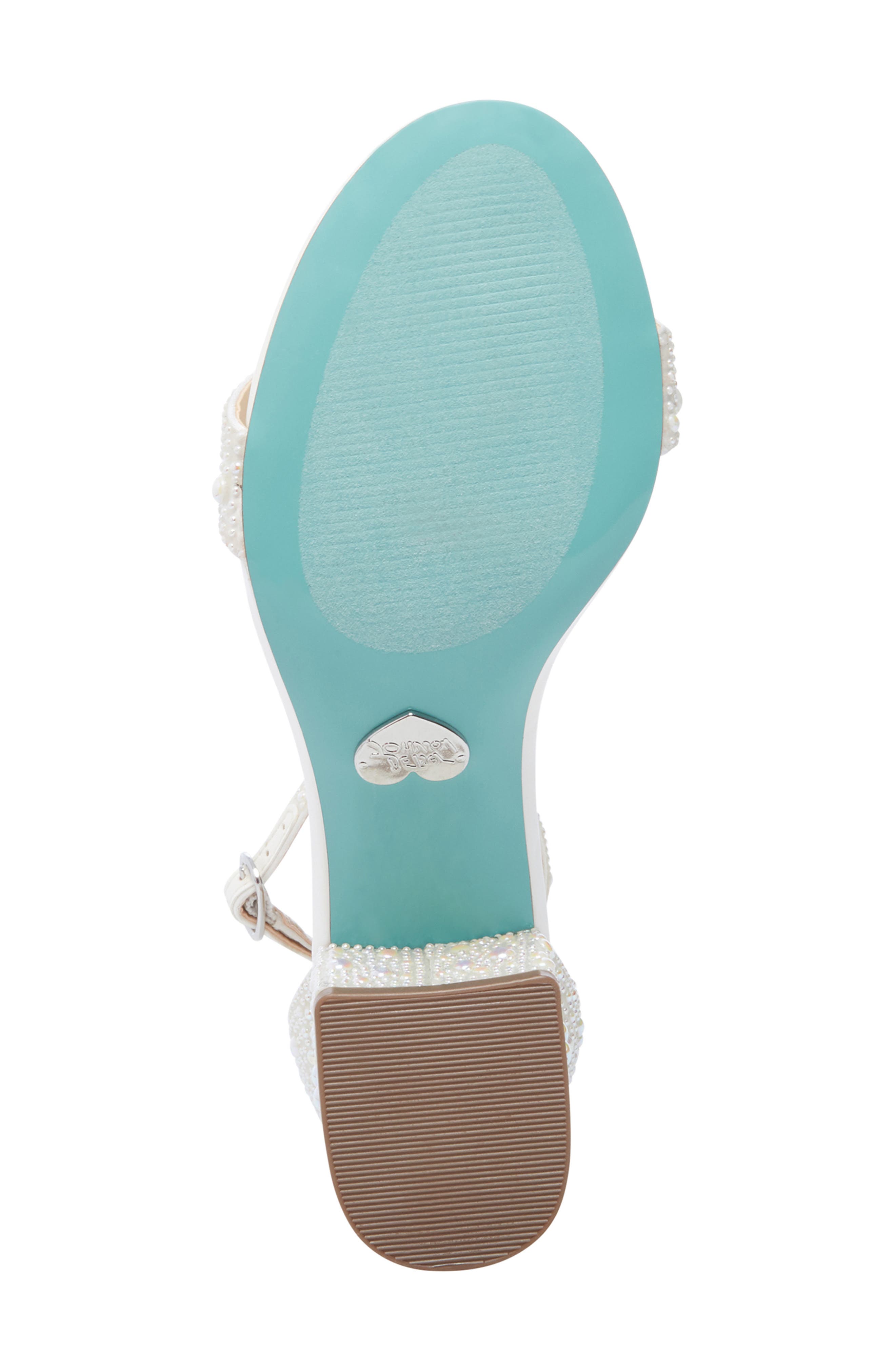 Mari Crystal Ankle Strap Sandal, Alternate, color, WHITE