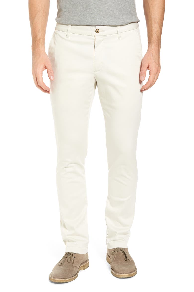 Boracay Straight Leg Flat Front Pants, Main, color, BLEACHED SAND