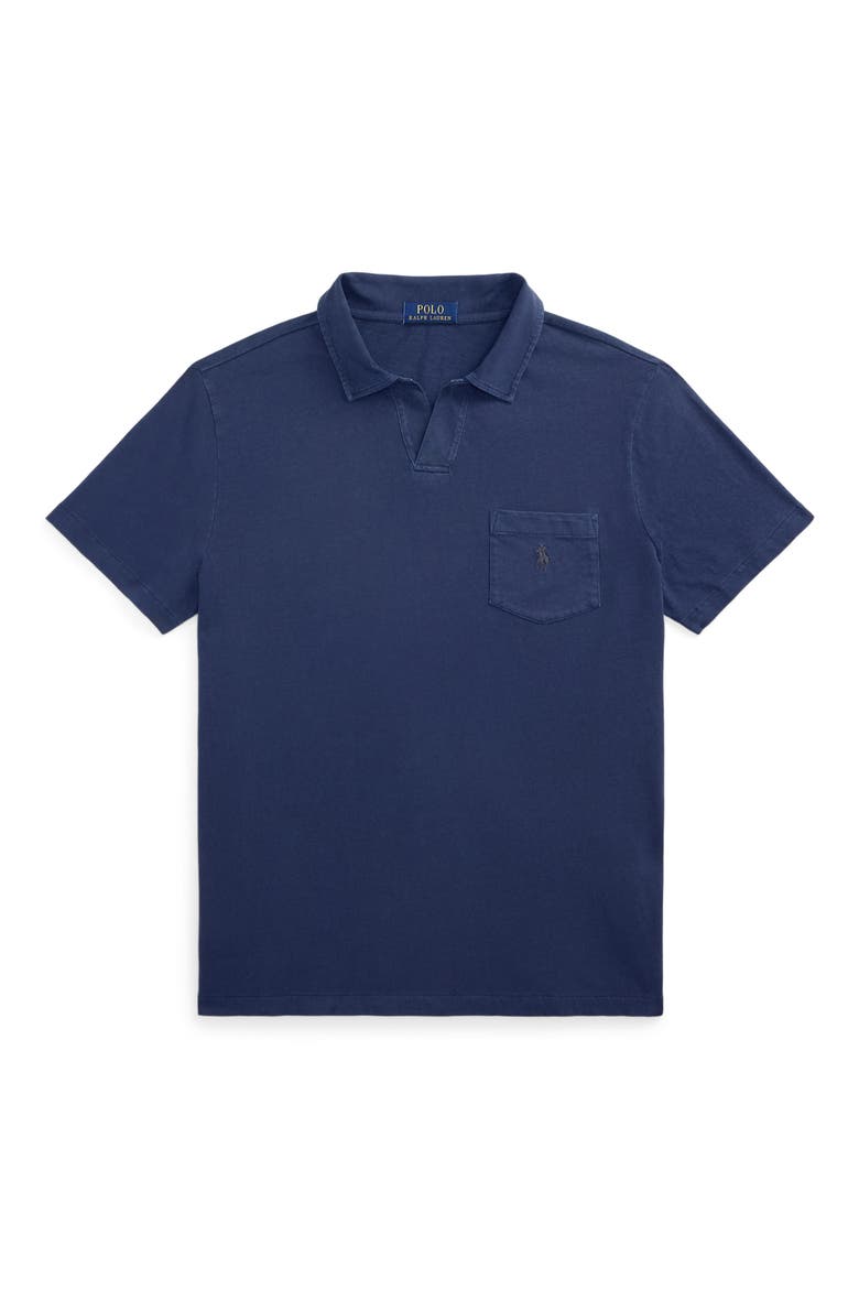 Linen & Cotton Polo, Alternate, color, NEWPORT NAVY