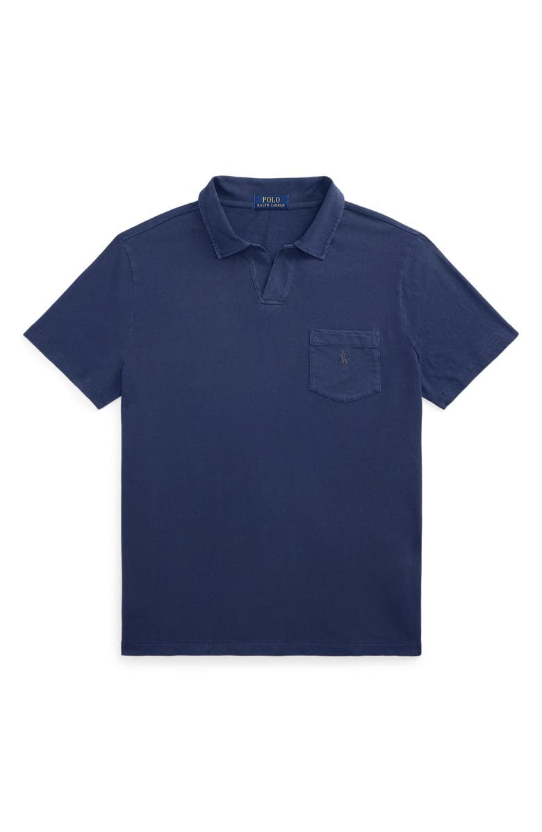 Polo Ralph Lauren Linen & Cotton Polo, Alternate, color, Newport Navy