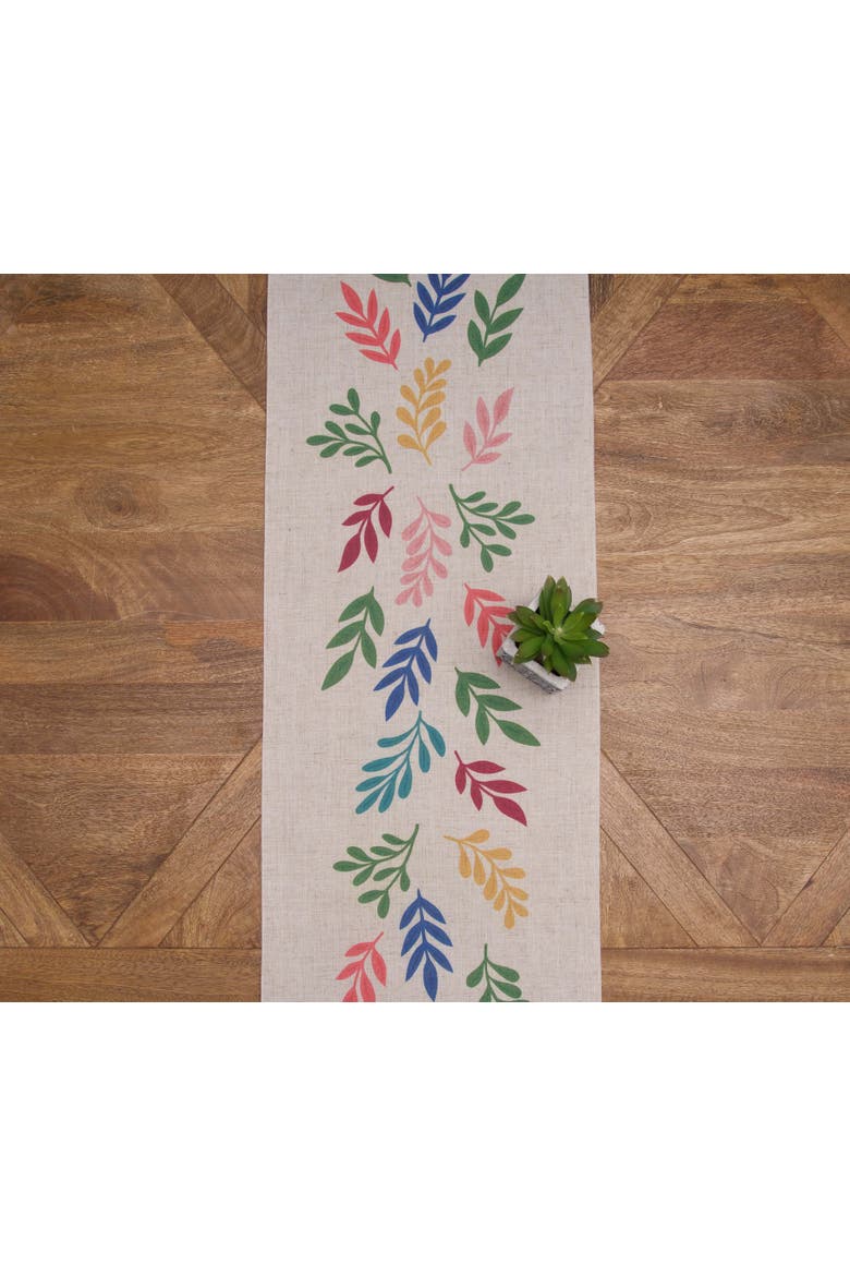 Springtime Blooms Graphic Print Table Runner 13" x 72", Alternate, color, Pink