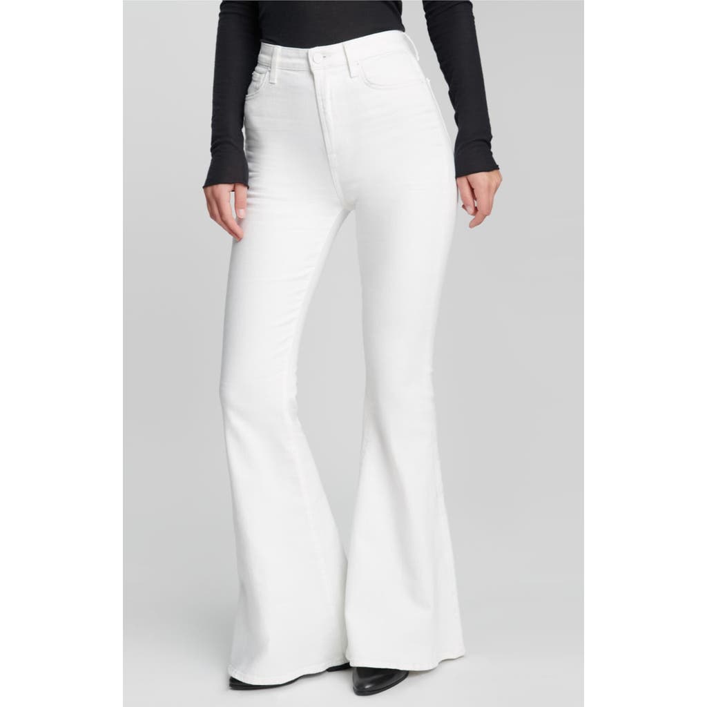 7 For All Mankind Mega Flare Pants In Clean White