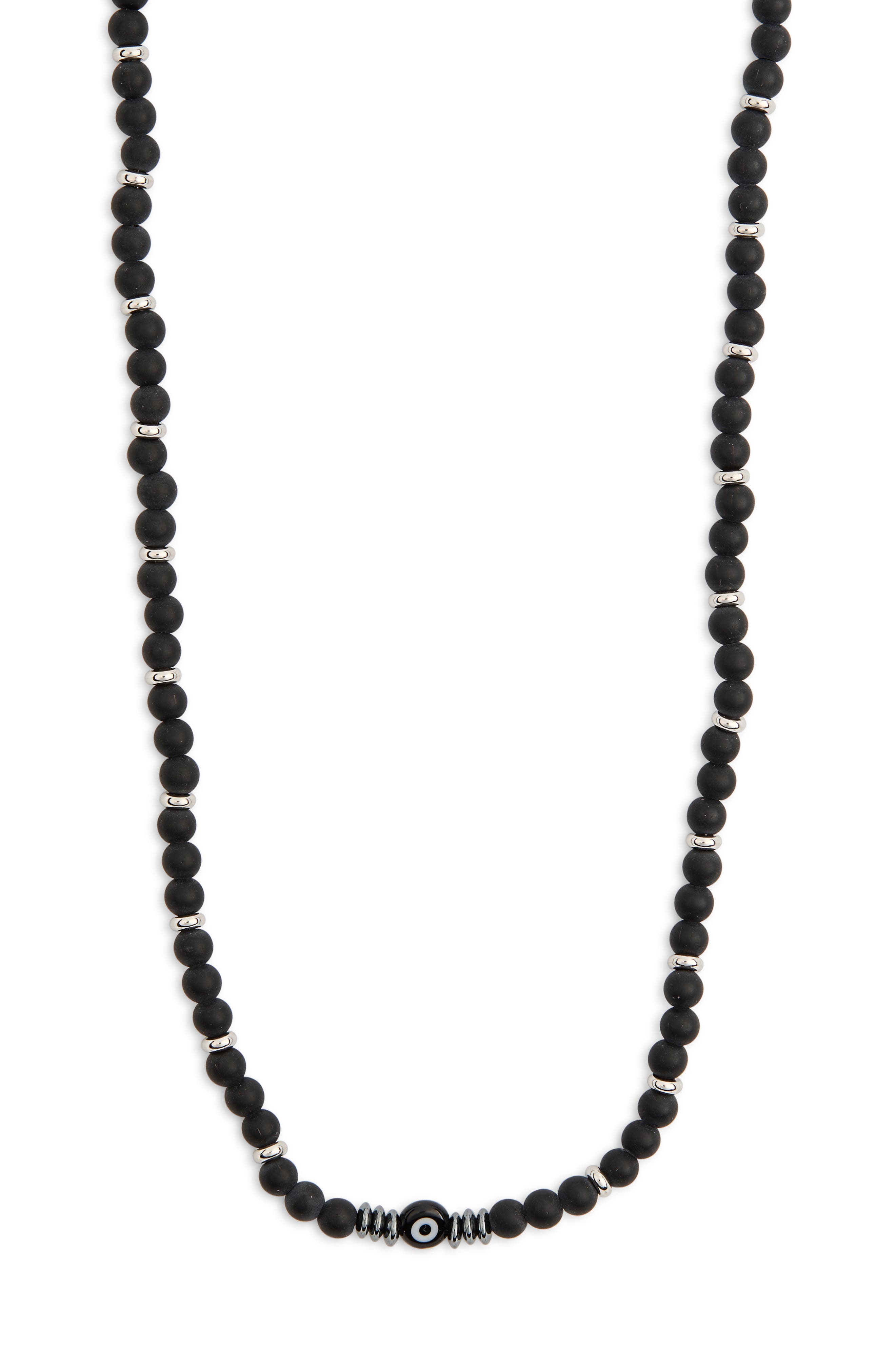 EYE CANDY LOS ANGELES Men's Ethan Evil Eye Beaded Necklace