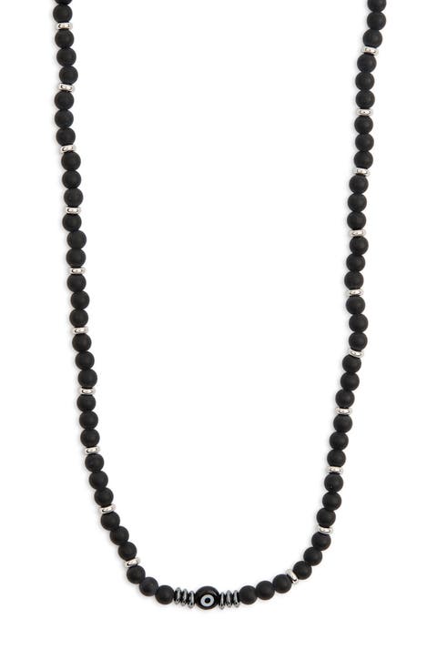 Men's Ethan Evil Eye Beaded Necklace