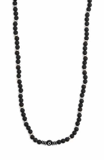 EYE CANDY LOS ANGELES Men's Ethan Evil Eye Beaded Necklace