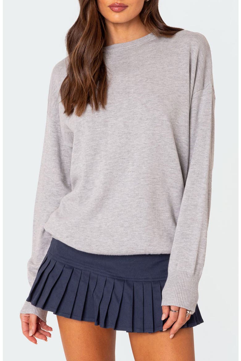 You Time Oversize Sweater, Main, color, GRAY-MELANGE