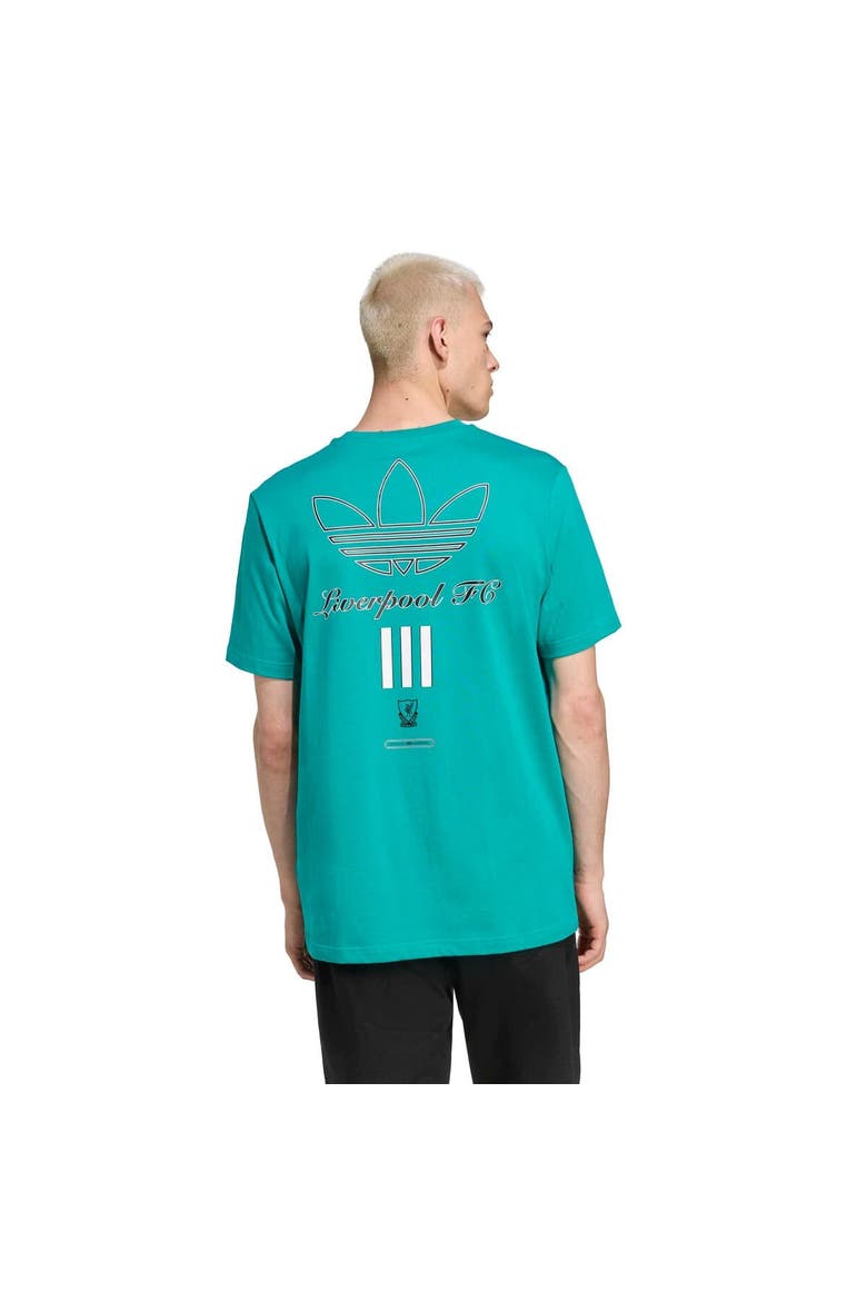 Men's adidas Green Liverpool Terrace Icons Collection Graphic T-Shirt, Alternate, color, Green