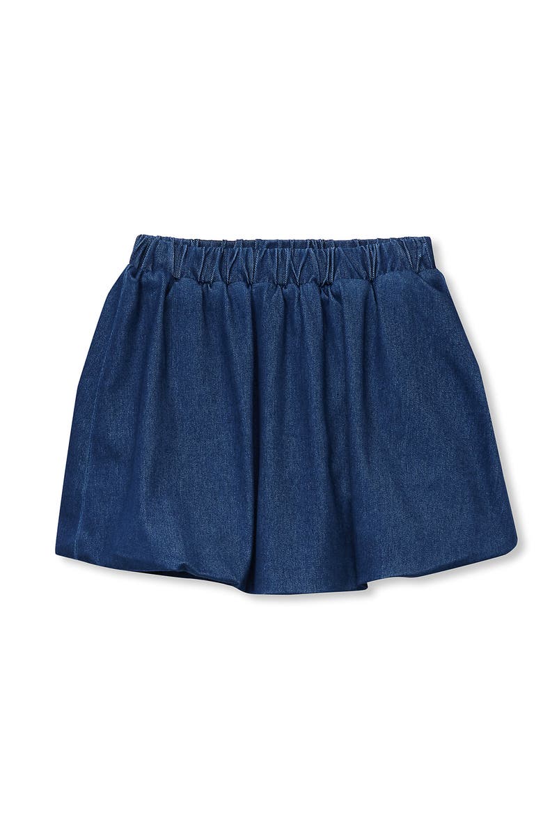 Girls Denim Bubble Skort, Alternate, color, River Wash