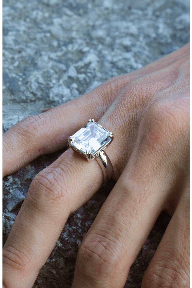 Coconut Glow Ring, Alternate, color, Sliver & Crystal Clear