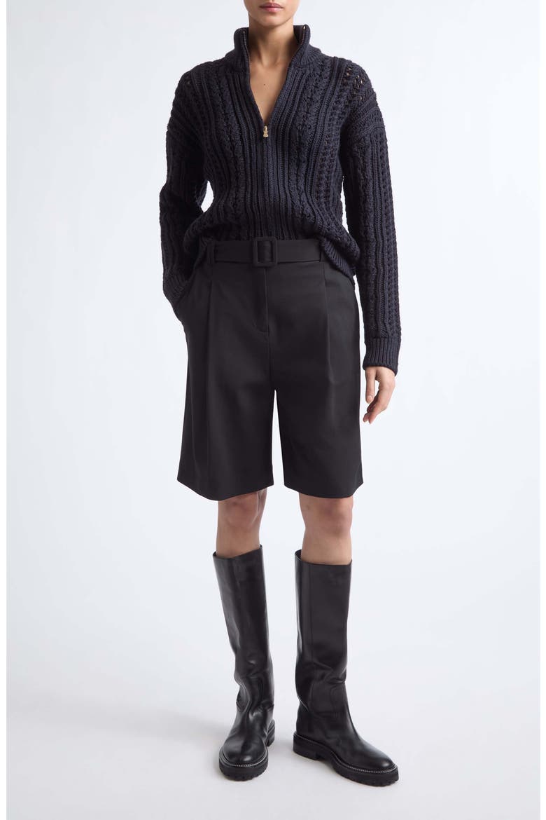 Wool Zip Cardigan, Alternate, color, 177 AMETHYST