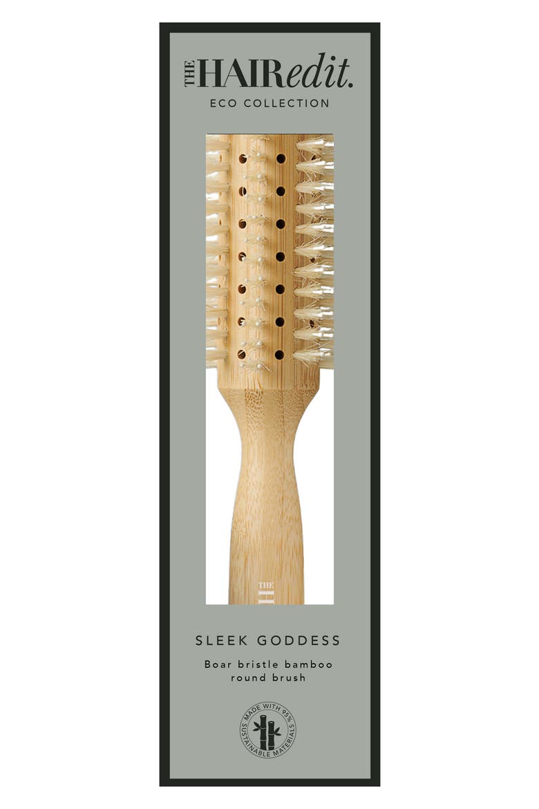 Sleek Goddess Boar Bristle Bamboo Round Brush, Alternate, color, NO COLOR