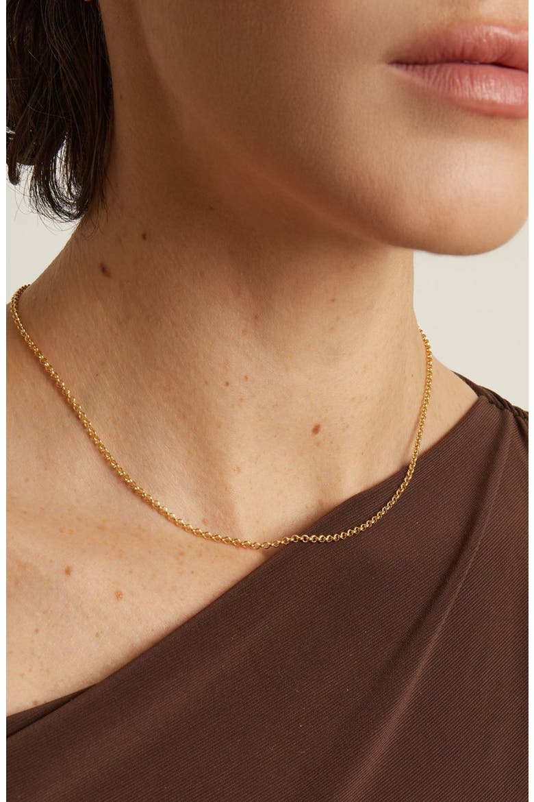 Rolo Chain Necklace, Alternate, color, Yellow Gold Vermeil