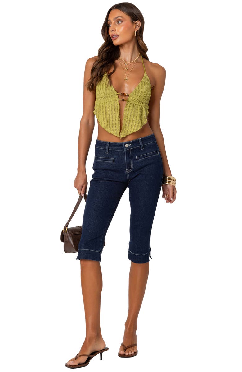 EDIKTED Anaya Open Back Hater Top, Alternate, color, Green