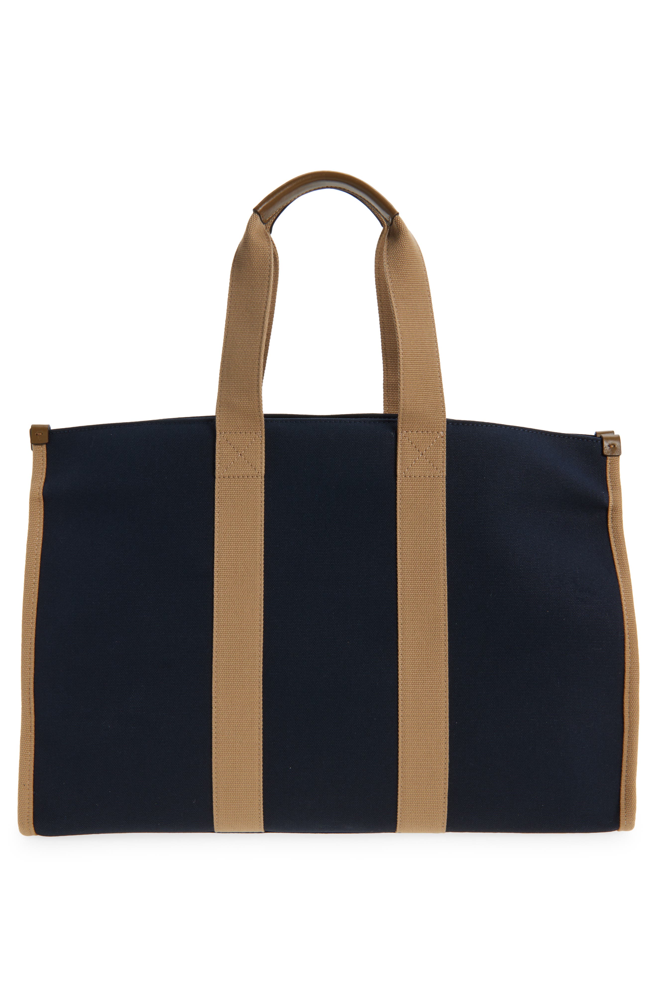 Moncler Canvas Tote, Alternate, color, Navy