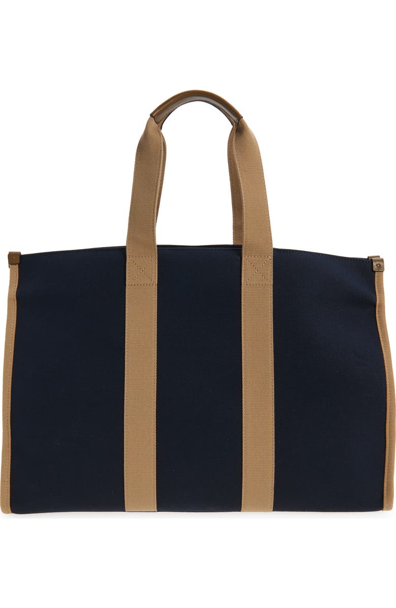 Moncler Canvas Tote, Alternate, color, Navy