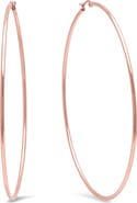 STEELTIME 18k-Rose Gold Plated Hoop Earrings