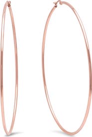 STEELTIME 18k-Rose Gold Plated Hoop Earrings