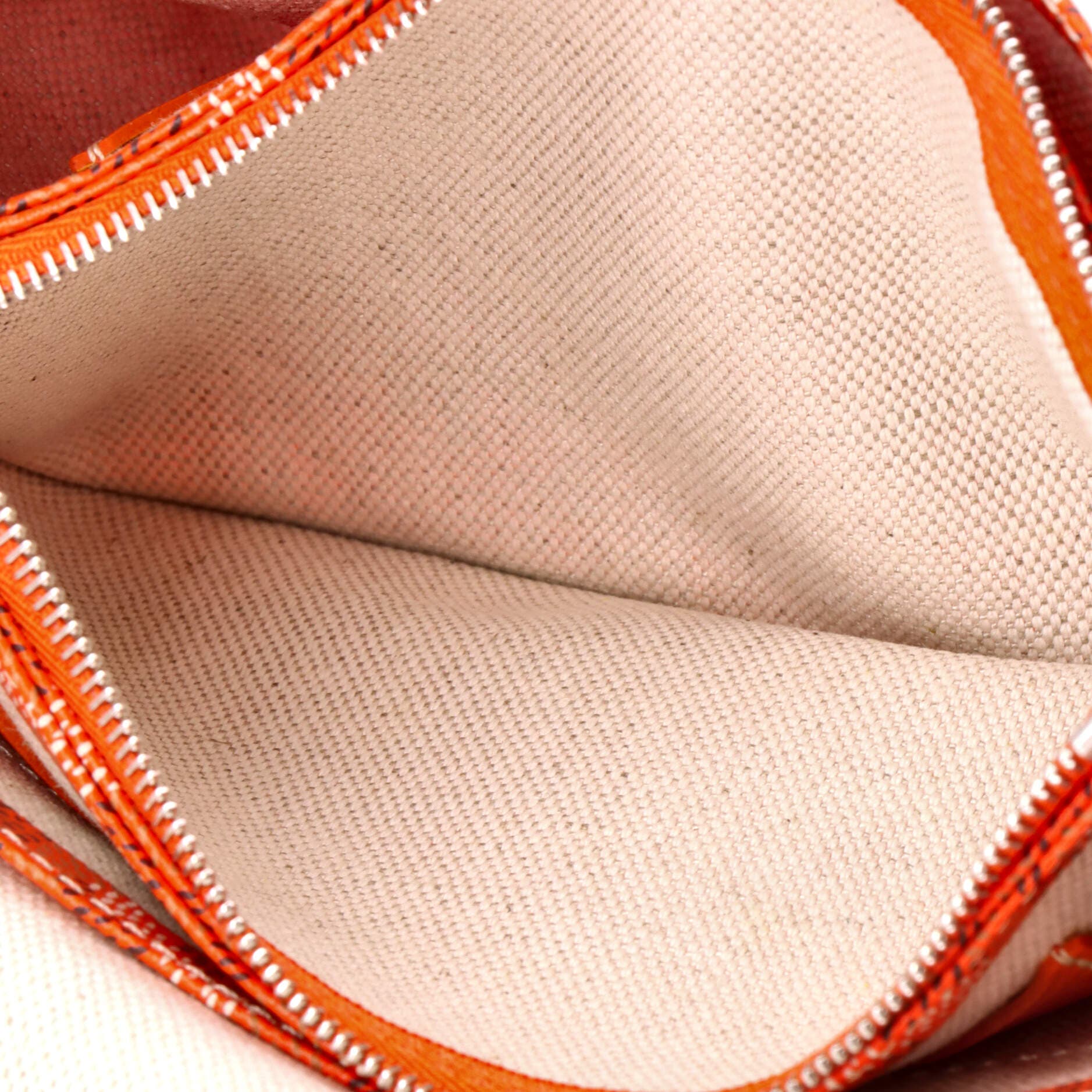 Pre-Owned Goyard Plumet Clutch Wallet Coated Canvas, Alternate, color, Orange