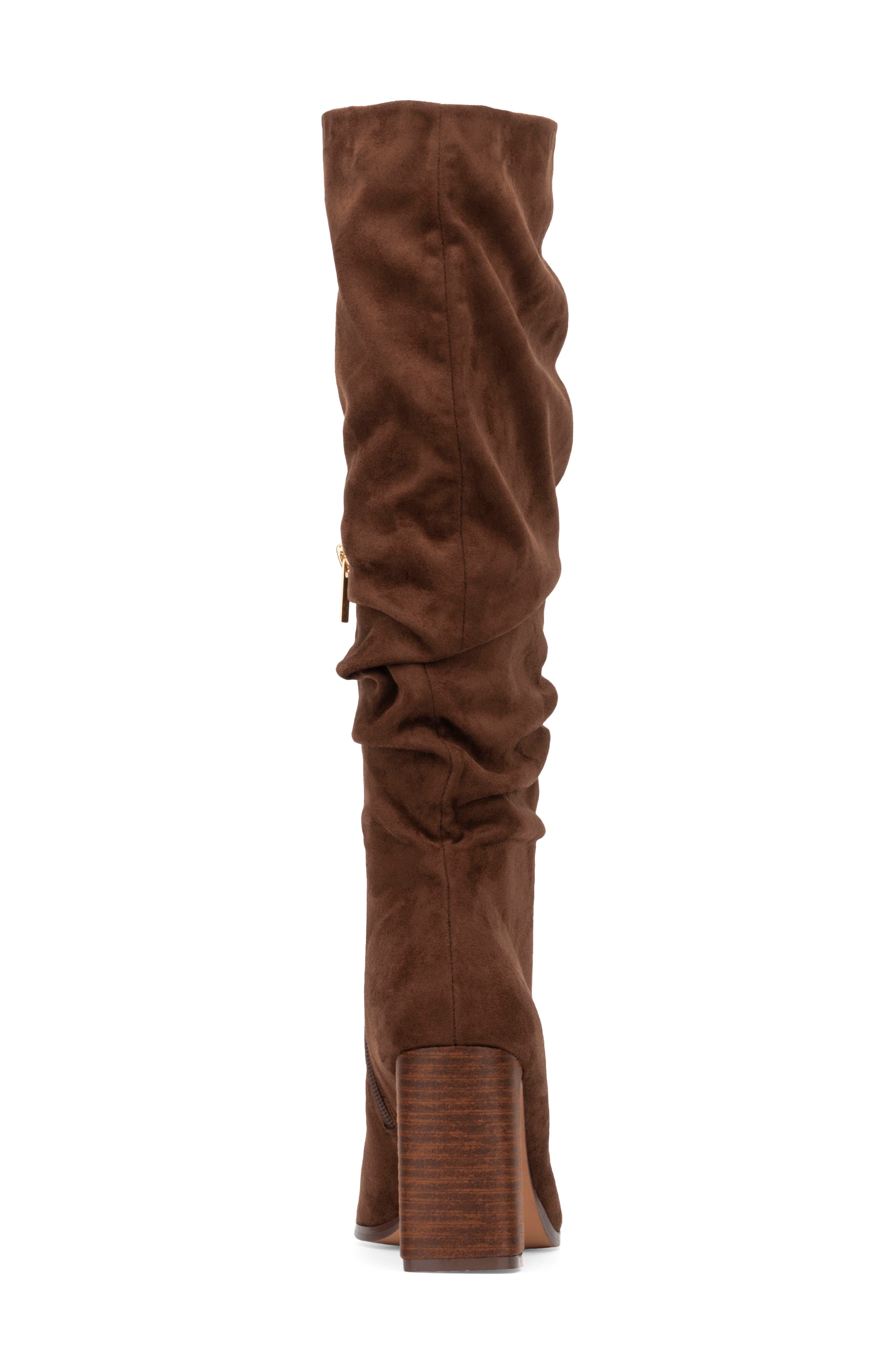 NEW YORK AND COMPANY Damaris Faux Suede Tall Boot, Alternate, color, Cognac