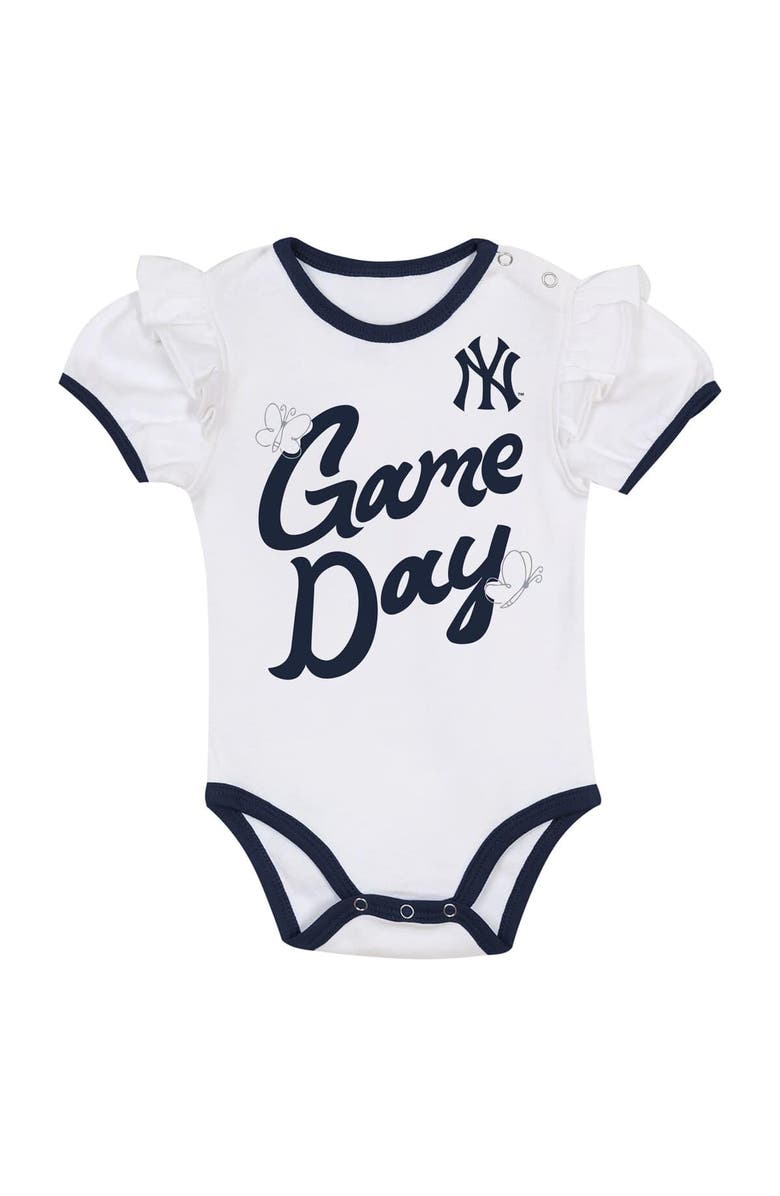 Outerstuff Newborn Outerstuff White/Navy New York Yankees Bodysuit, Headband & Skirt Set, Alternate, color, White