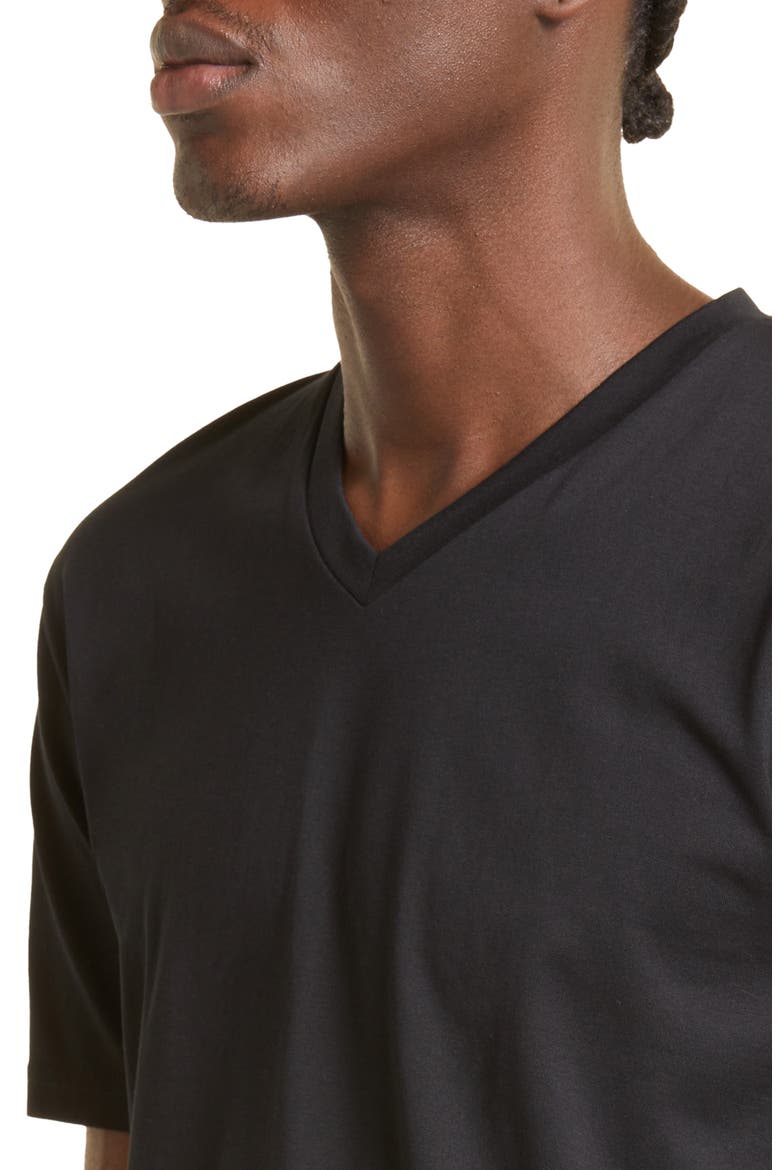 V-Neck T-Shirt, Alternate, color, BLACK
