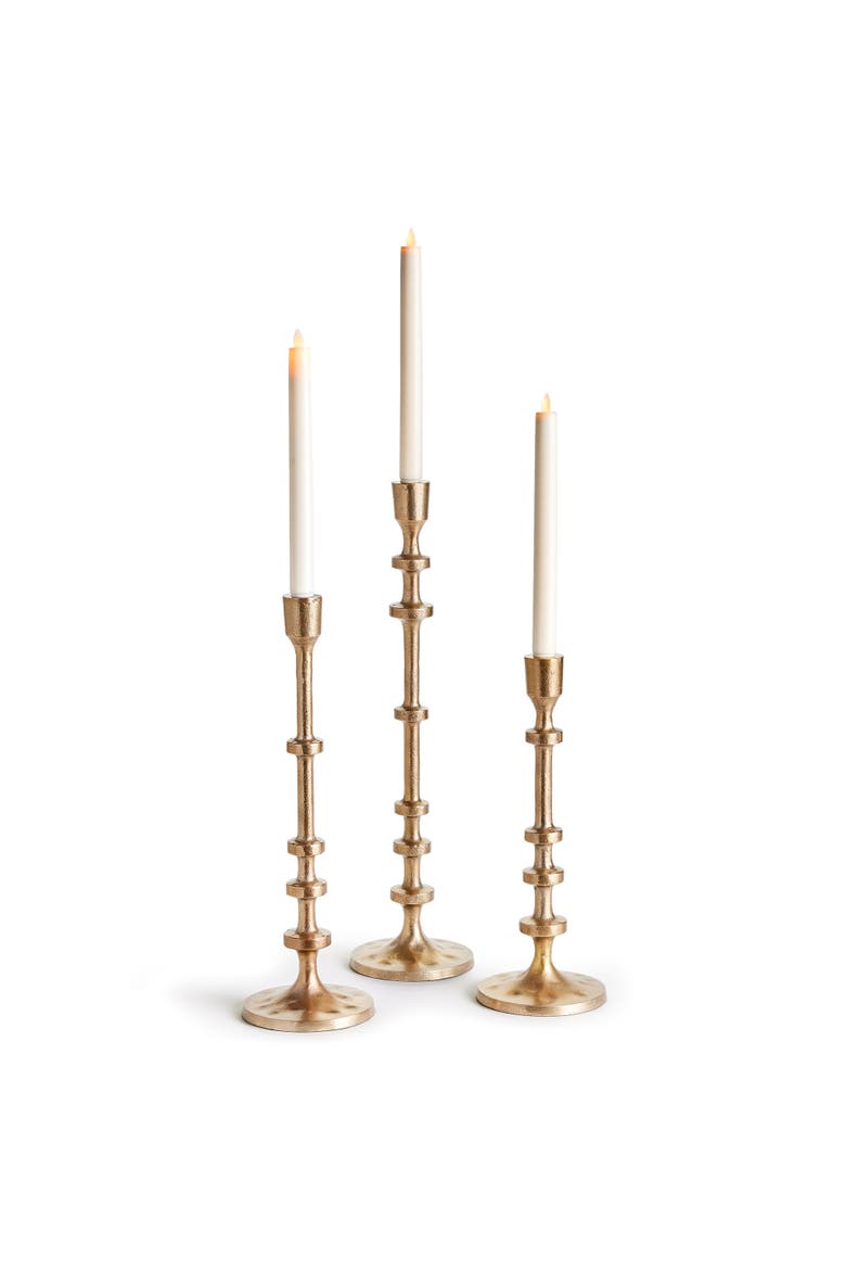 Abacus Taper Holders Set of 3, Main, color, Gold