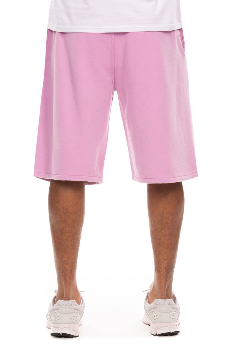 Cup Terry Drawstring Shorts, Alternate, color, ORCHID