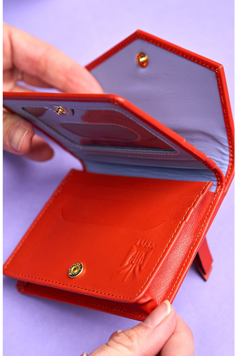 Joy French Wallet, Alternate, color, Orange
