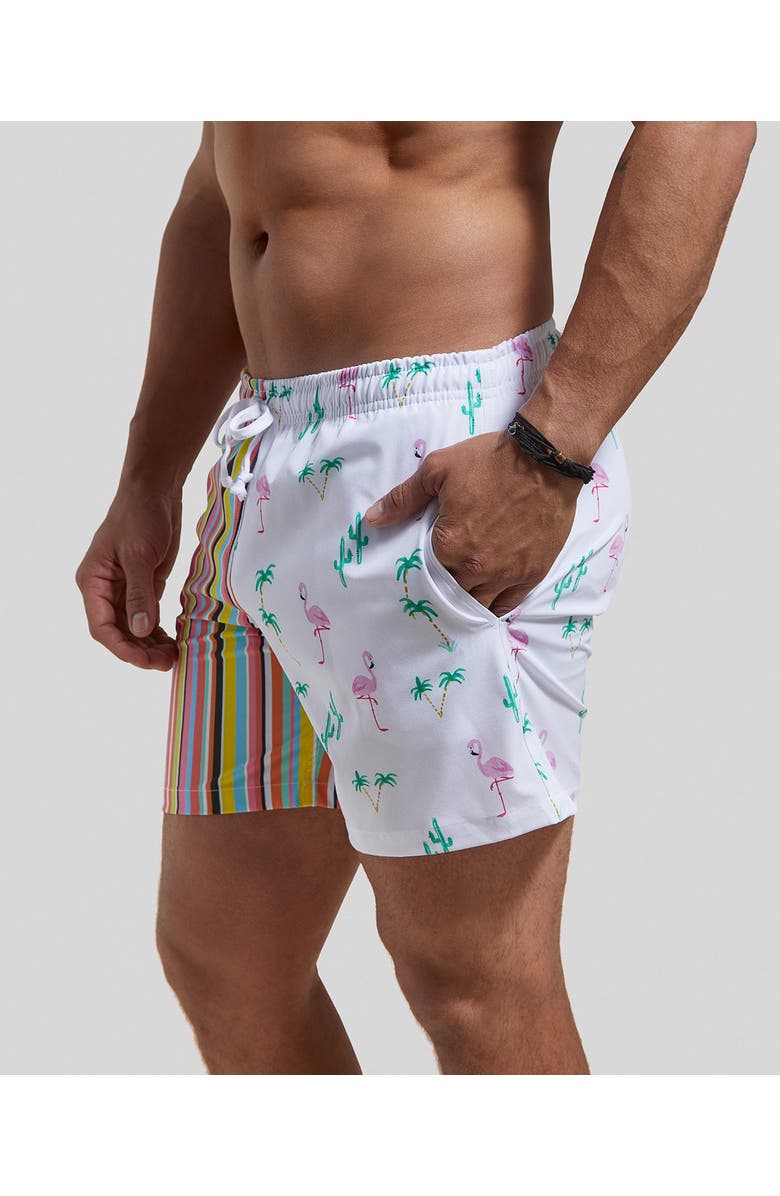 Strangers Only Natures Stripes Swim Short, Alternate, color,