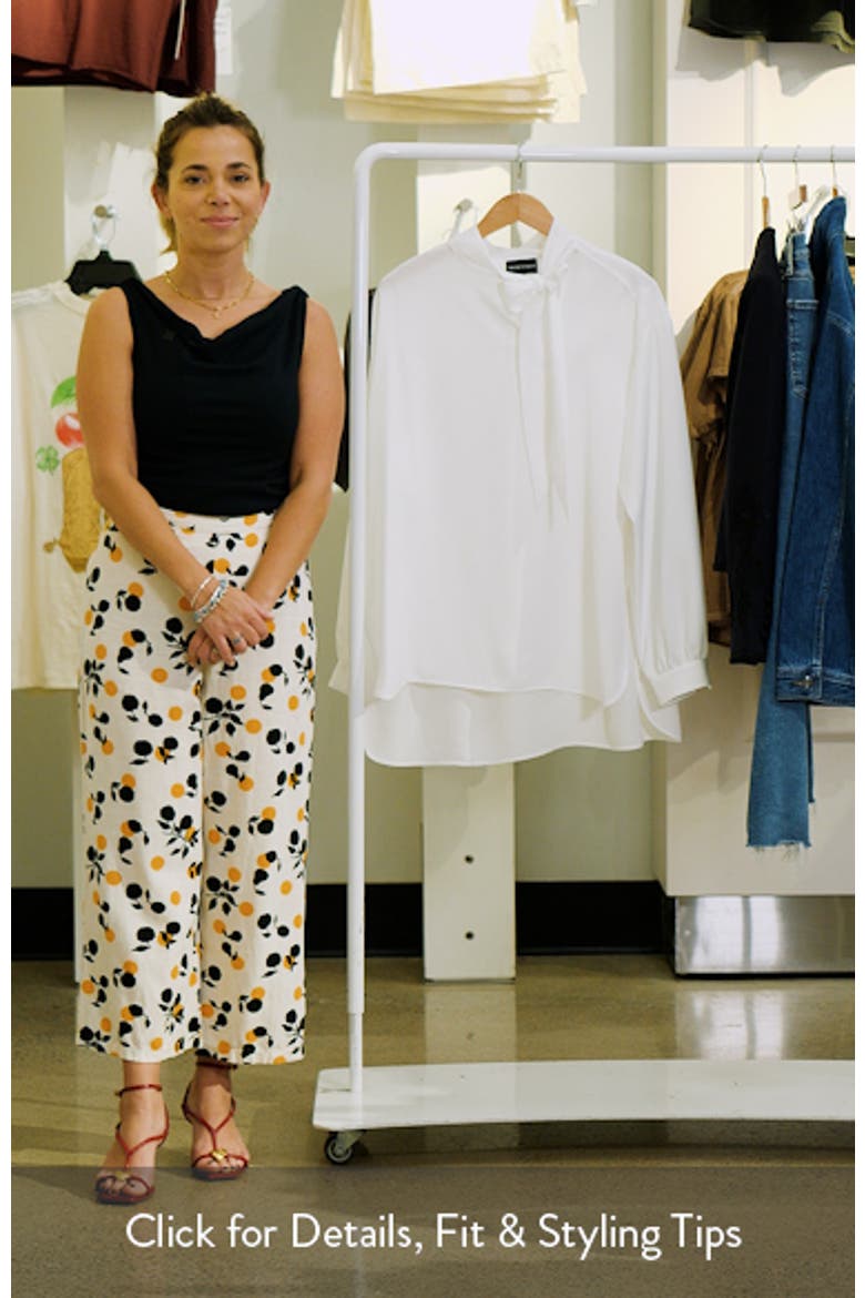 Crepe Tie Neck Shirt video