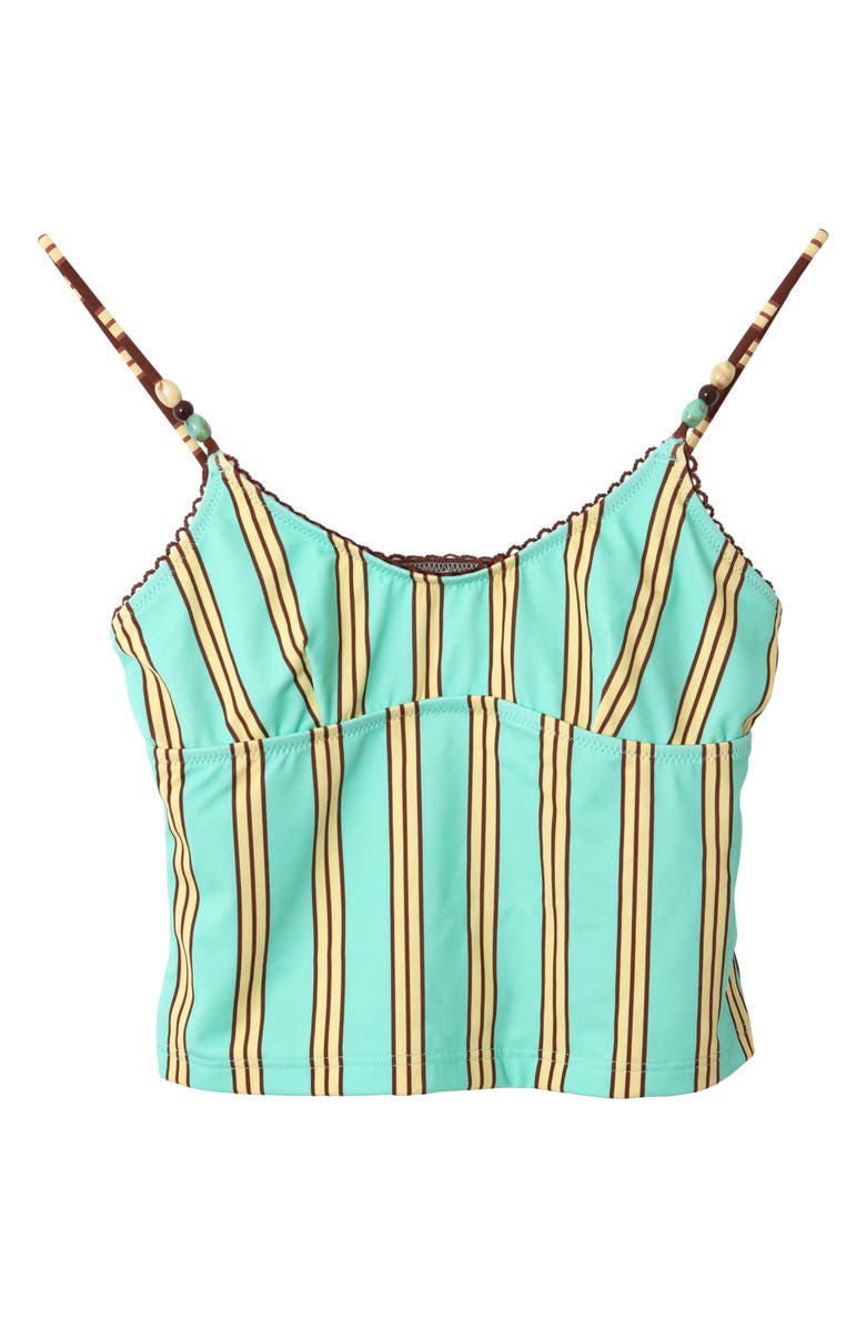 Damson Madder Trudi Stripe Crop Tankini Top, Main, color, Mint