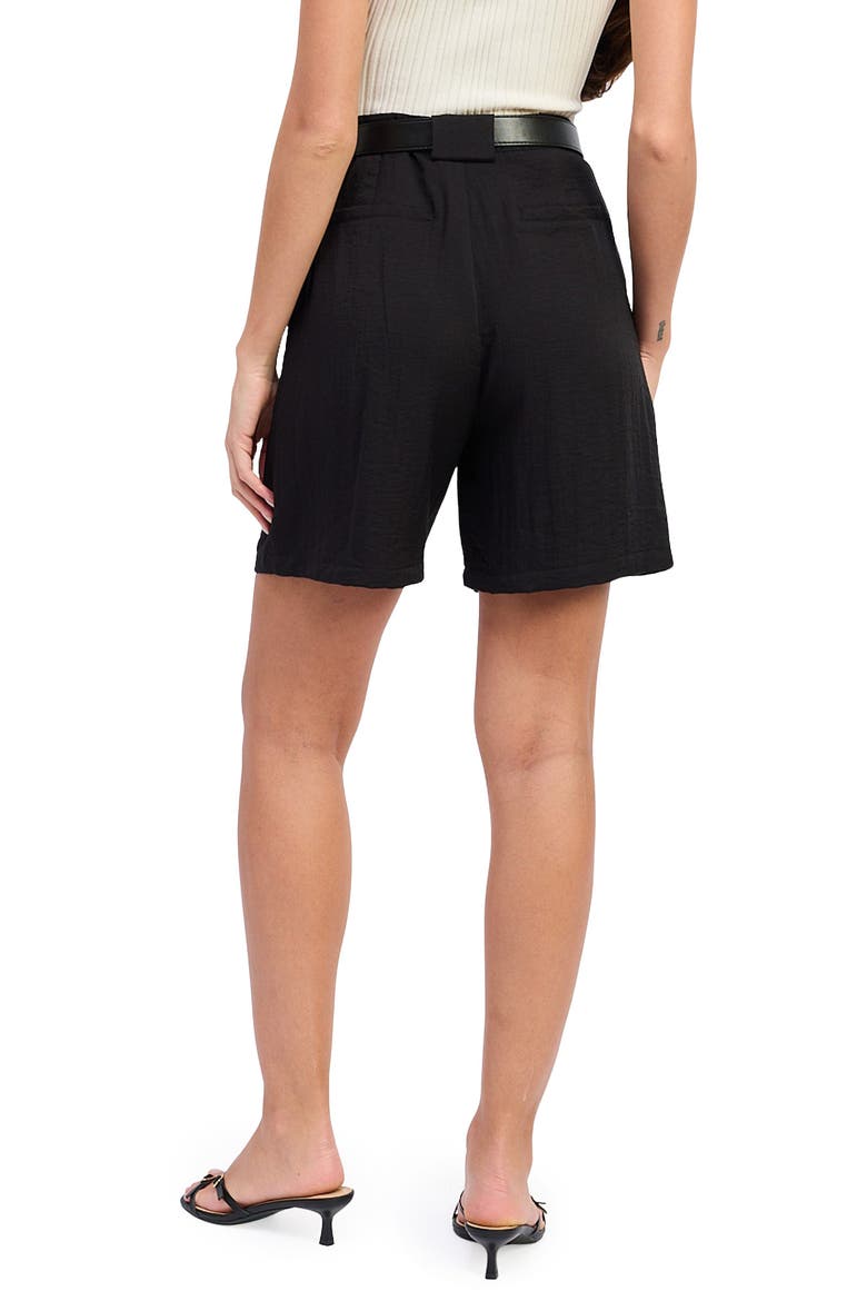 Cara Pleated Shorts, Alternate, color, BLACK