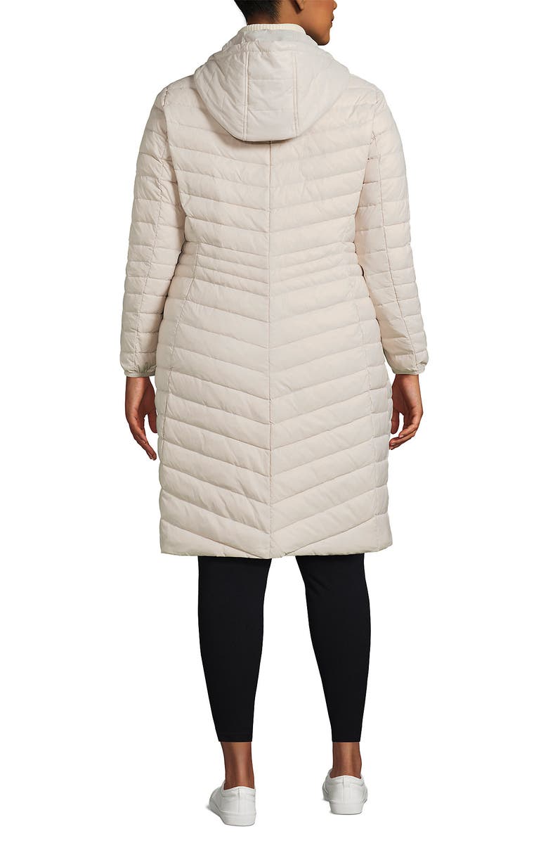 Lands' End Ultralight Packable Long Down Coat, Alternate, color, Dusk Gray