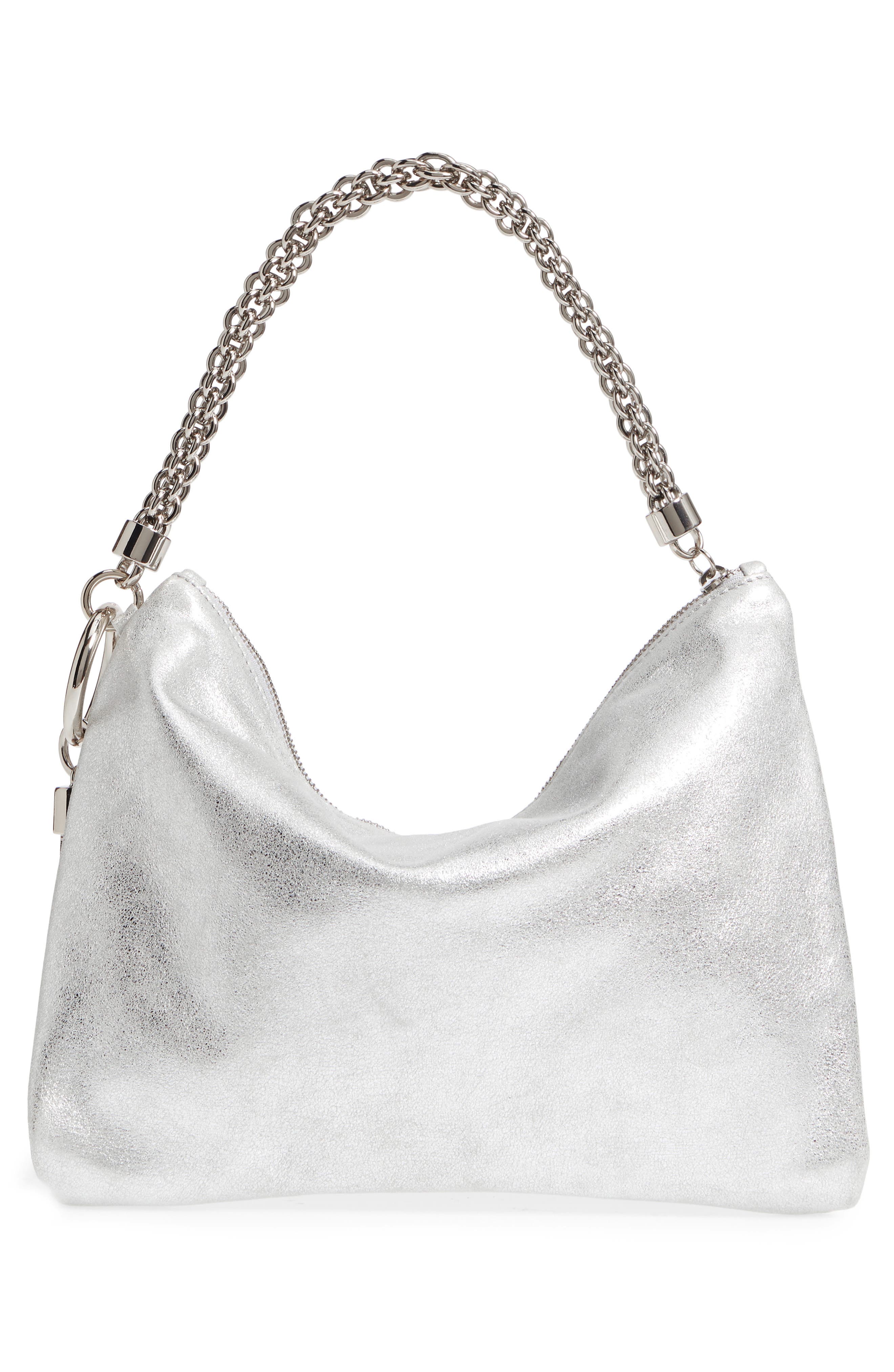 Jimmy Choo Callie Evening Metallic Leather Clutch, Alternate, color, 