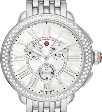 Serein Diamond Bracelet Chronograph Watch, 40mm x 38mm