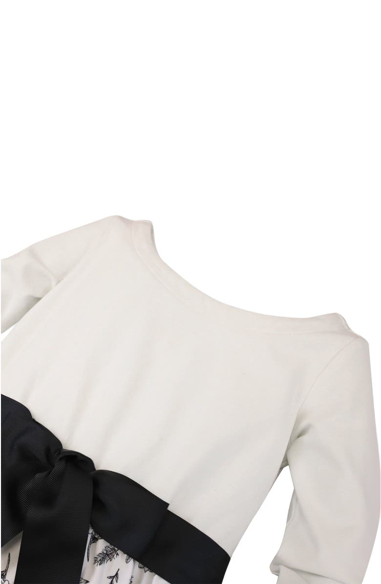 Hope & Henry Girls' Lightweight Blocked High-Low Skater Dress, Kids, Alternate, color,