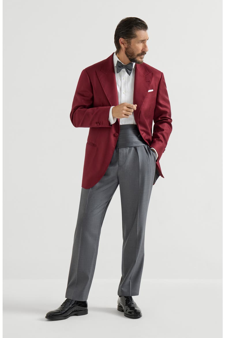 Tuxedo trousers, Alternate, color, Medium Grey