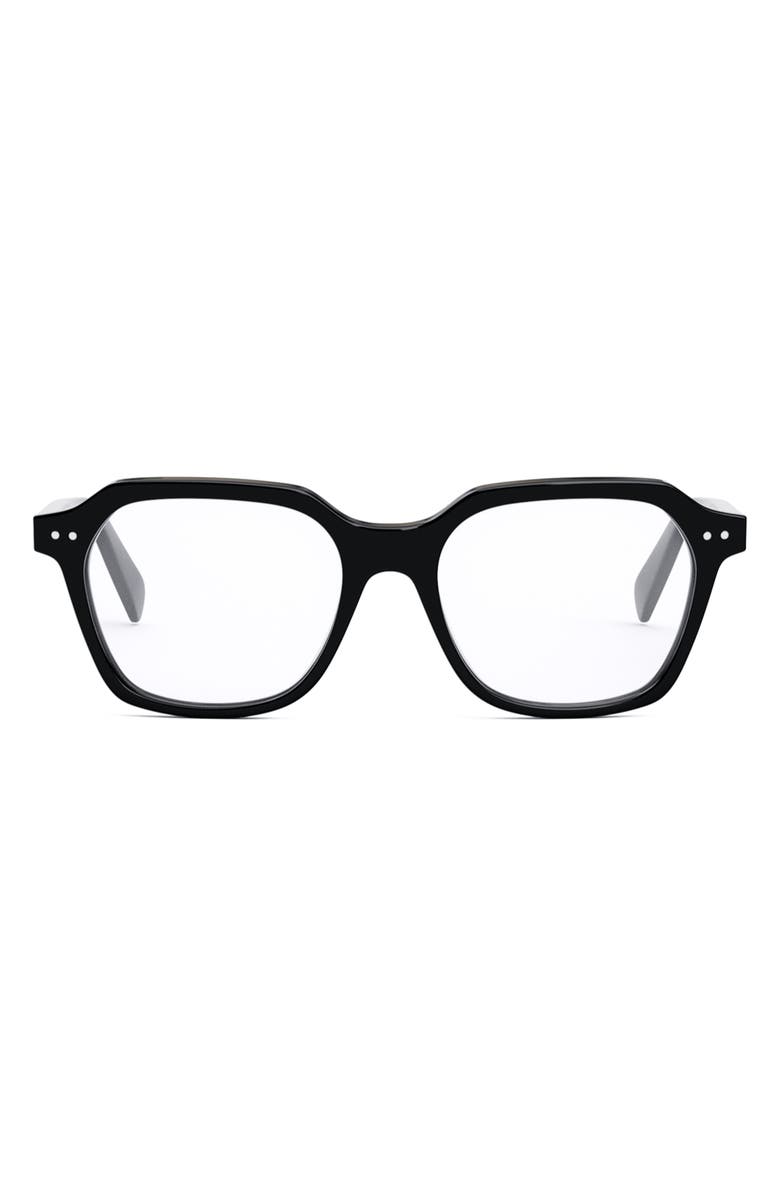 CELINE Thin 2 Dots 52mm Square Optical Glasses, Main, color, 