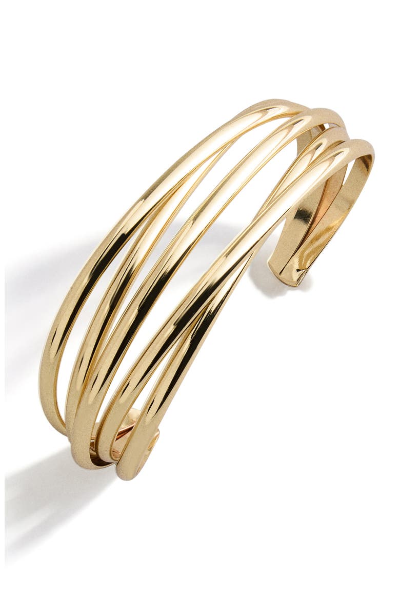 Intertwined Cuff Bracelet, Main, color, GOLD