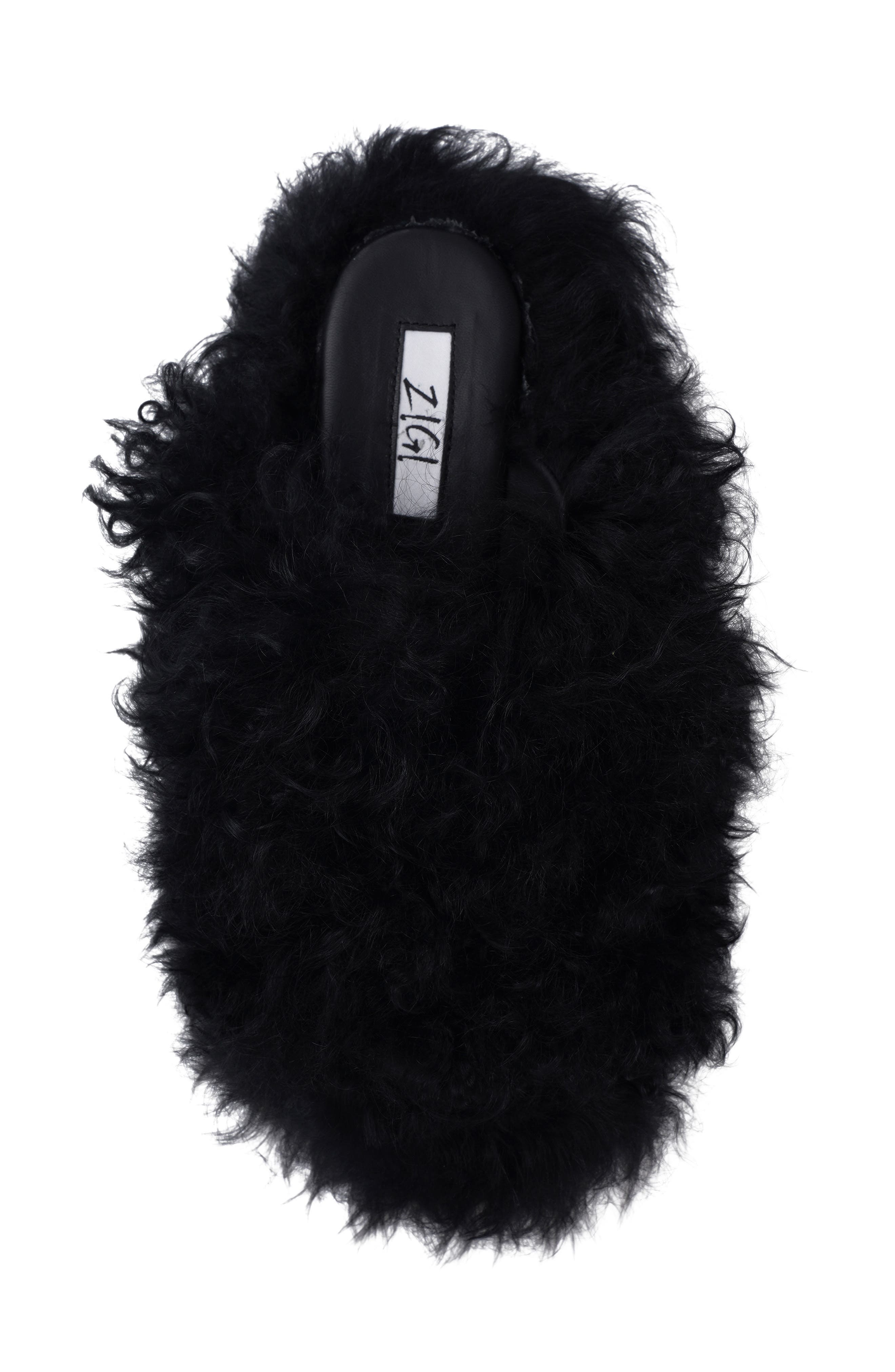 Opal Waterproof Genuine Shearling Slipper, Alternate, color, BLACK