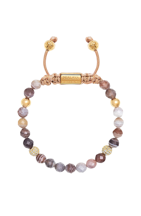 Botswana Agate Beaded Bracelet