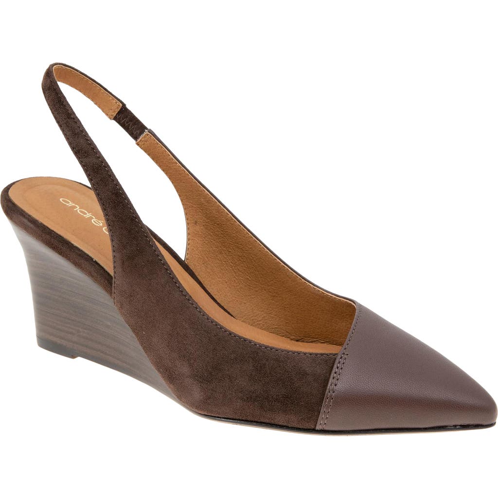 Andre Assous André Assous Laina Slingback Wedge Pump In Brown