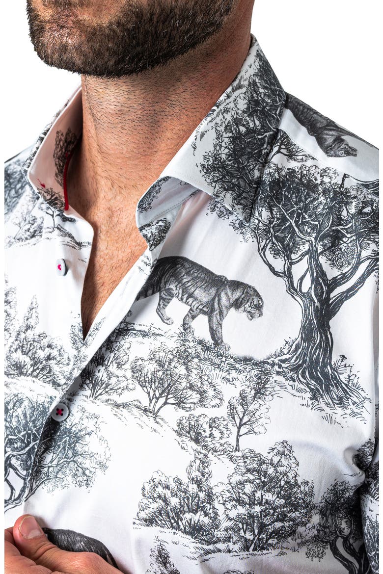Fibonacci Regular Fit Kingdom White Button-Up Shirt, Alternate, color, WHITE