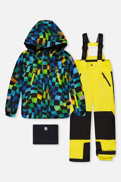 Play Checkerboard Jacket & Reinforced Pants Two Piece Snowsuit