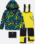 Deux par Deux Play Checkerboard Jacket & Reinforced Pants Two Piece Snowsuit