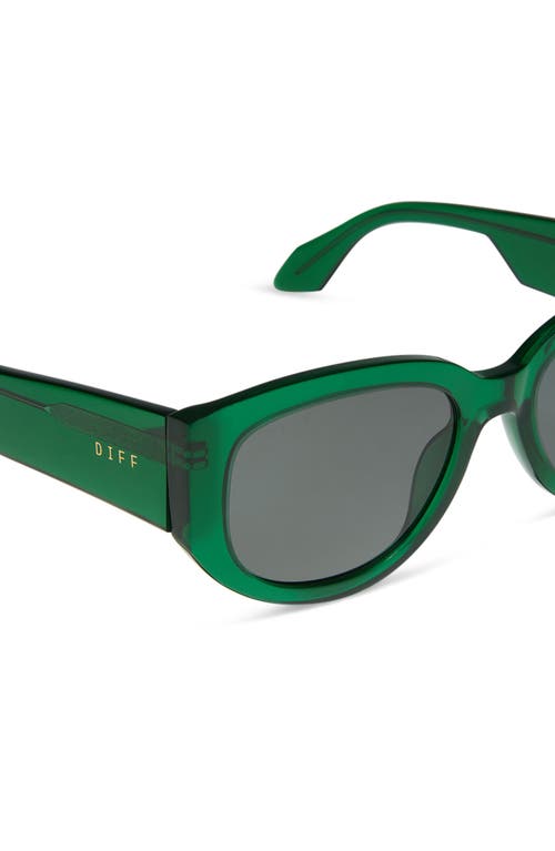 Diff Drew 54mm Polarized Oval Sunglasses In Green